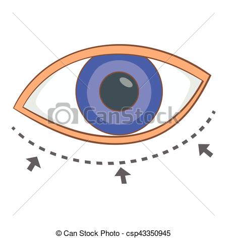 EPS Vector of Eye surgery correction icon, cartoon style.