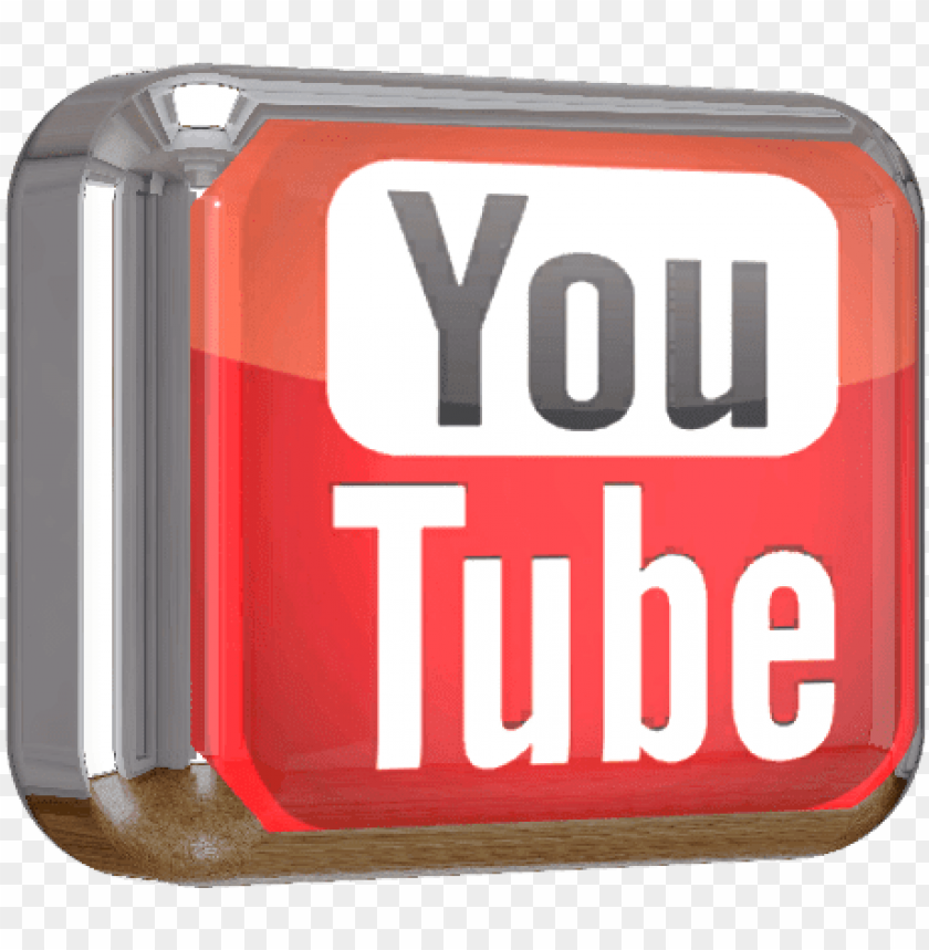 youtube square shiny 3d button png file.