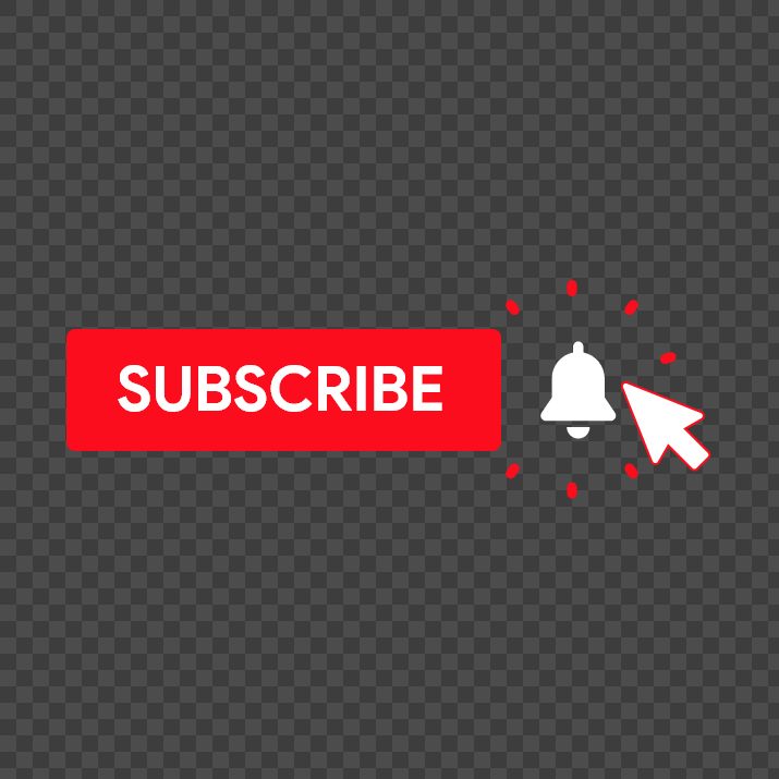 Subscribe Button With Bell & Cursor PNG Image Free Download.