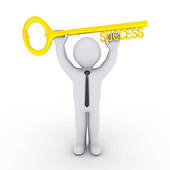 Clip Art of Team is holding key of success k10850392.