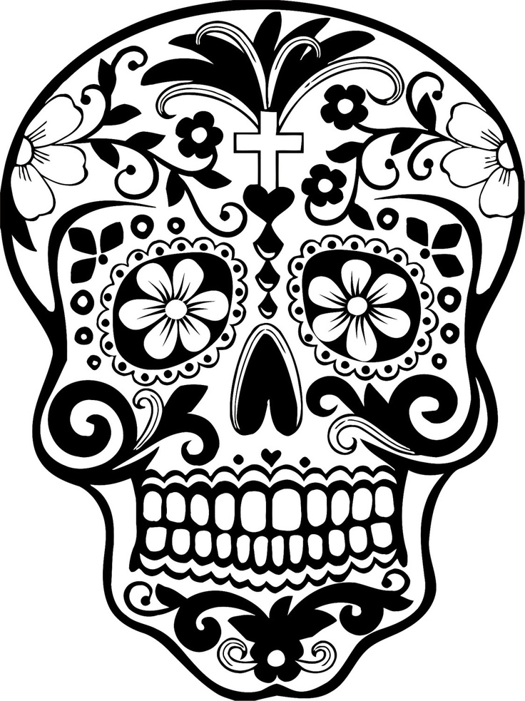 Sugar skull clipart.