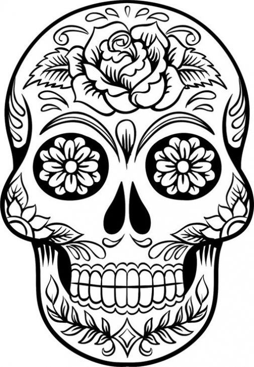 sugar skull clipart print - Clipground