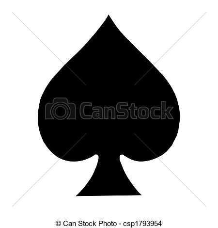 Playing spades clipart.