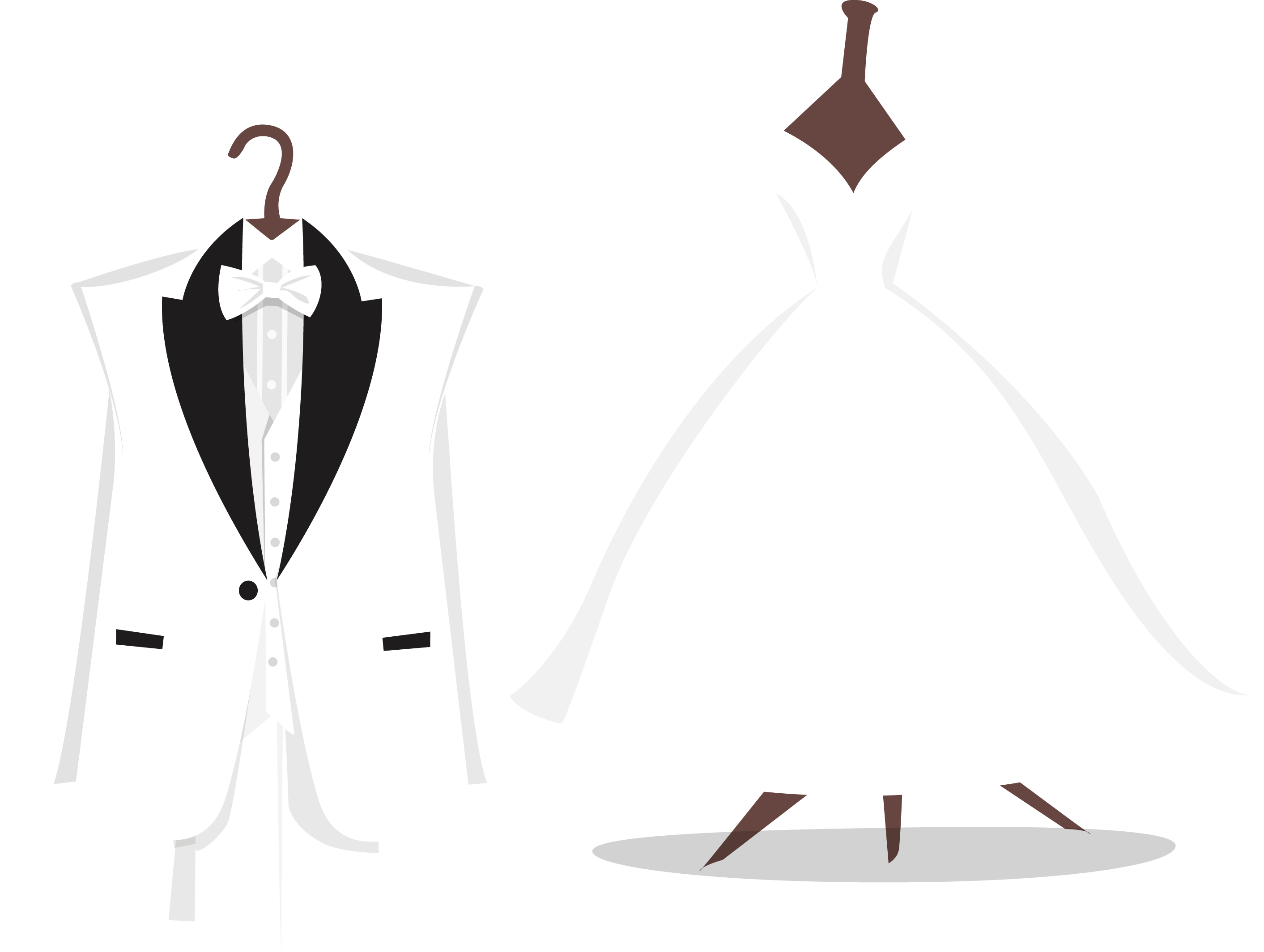 Tuxedo Wedding dress Suit.