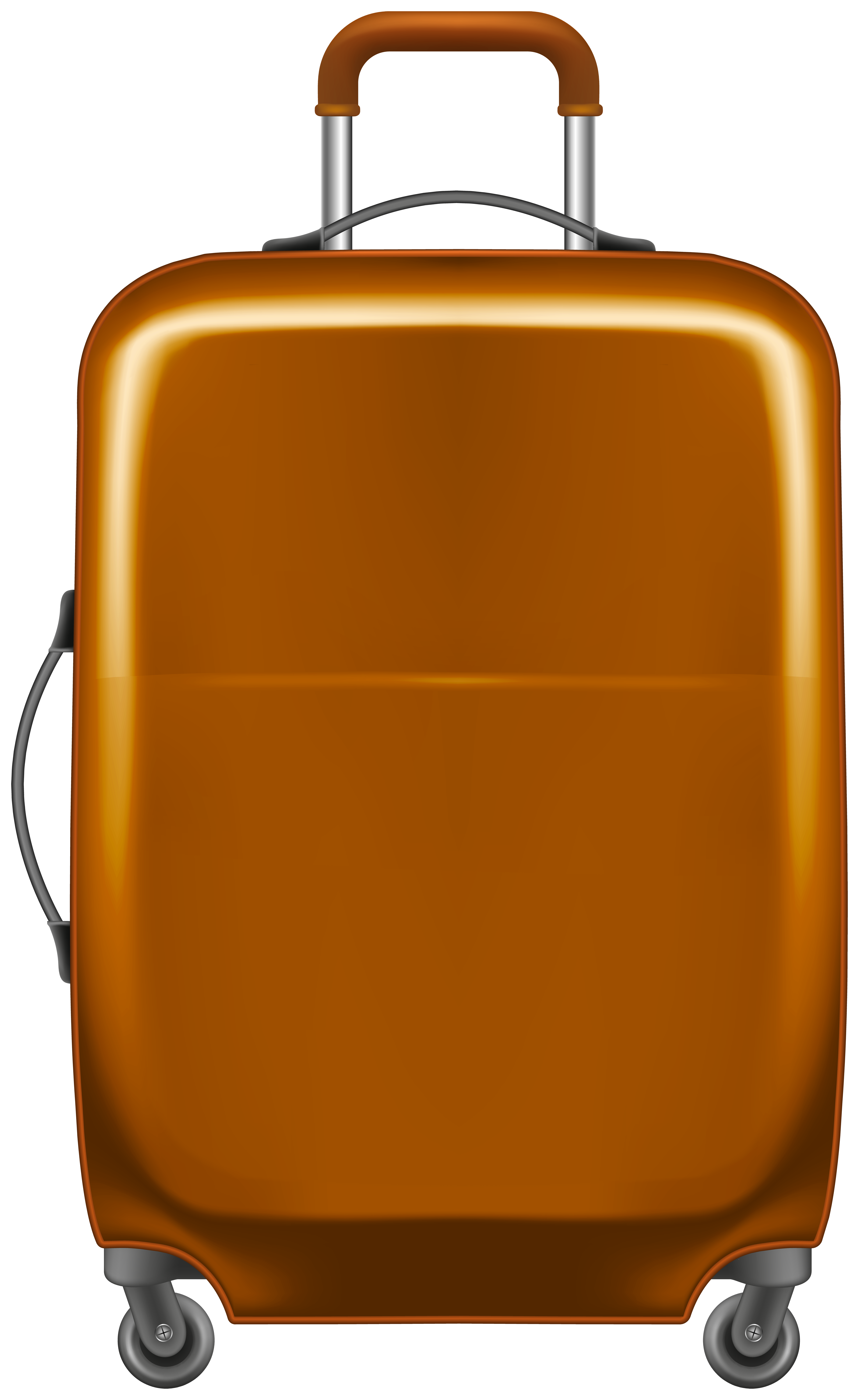 Trolley Bag Brown PNG Clipart.