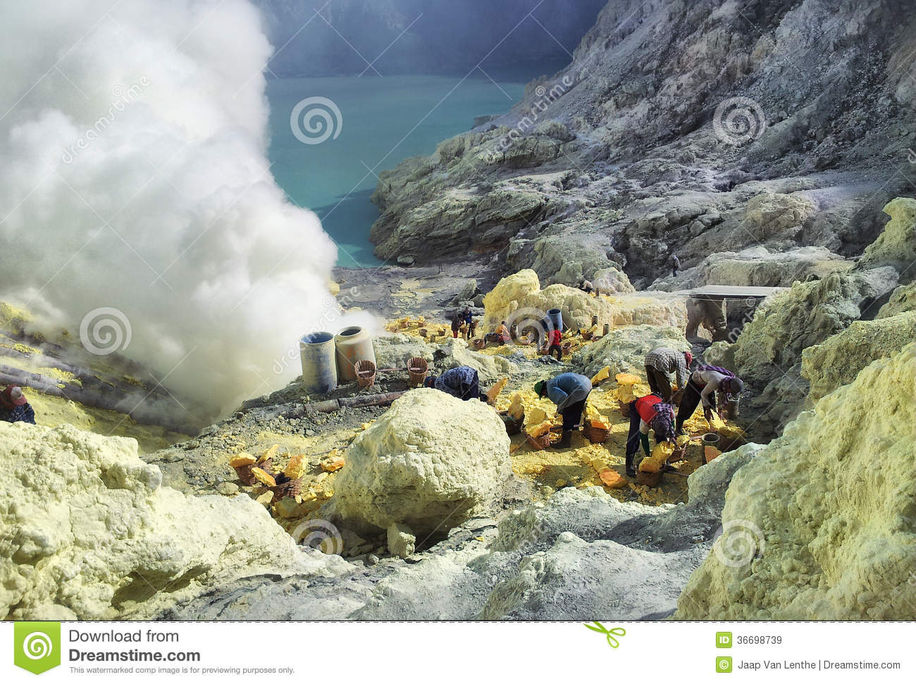 Sulfuric Acid's Lake Royalty Free Stock Images.
