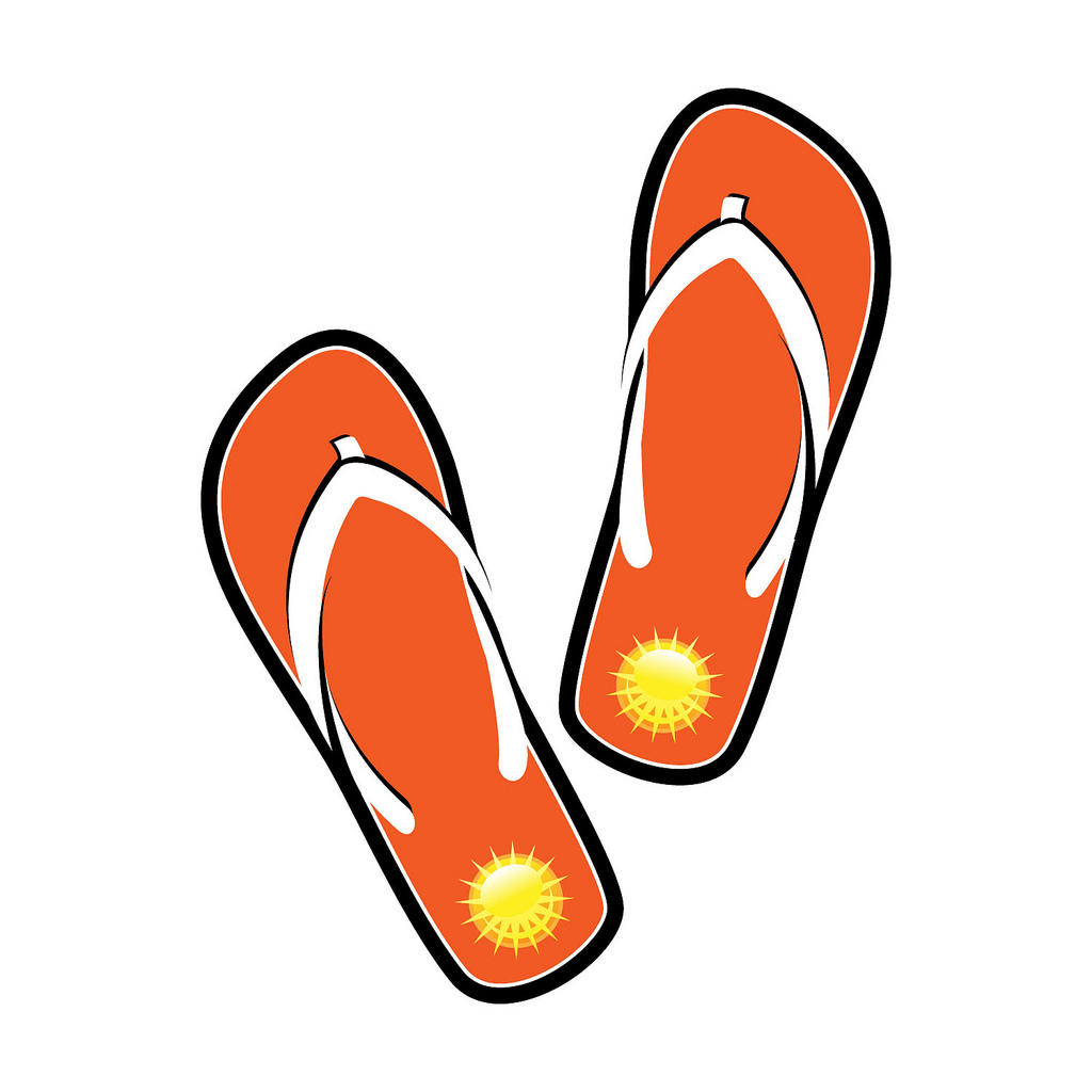 Hawaiian Flip Flop Clipart.