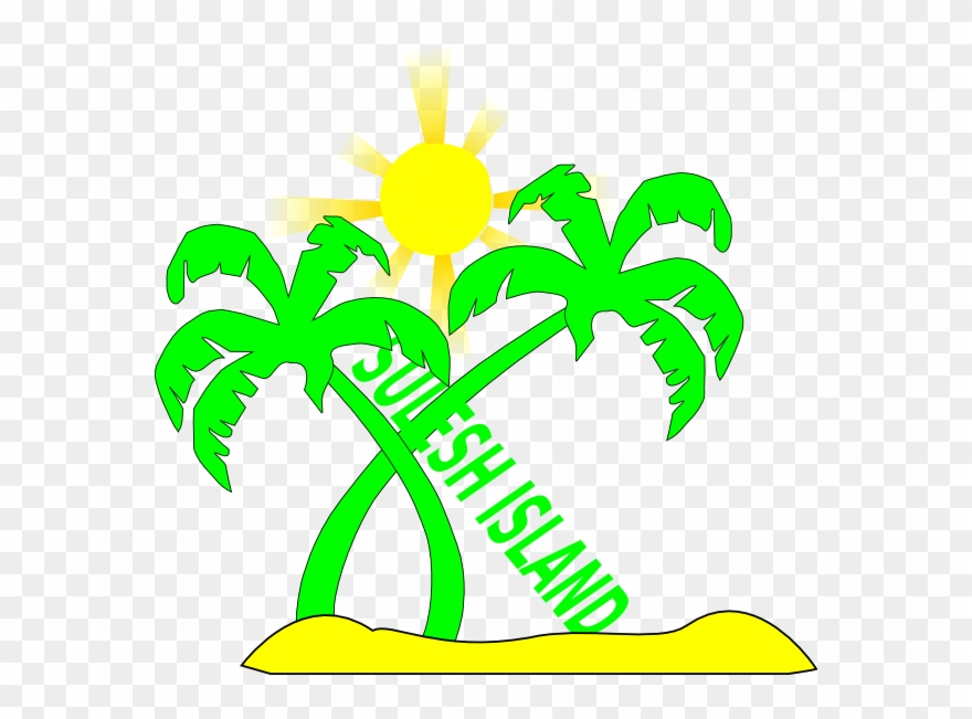 Transparent Palm Tree With Sun Clipart (#84237).