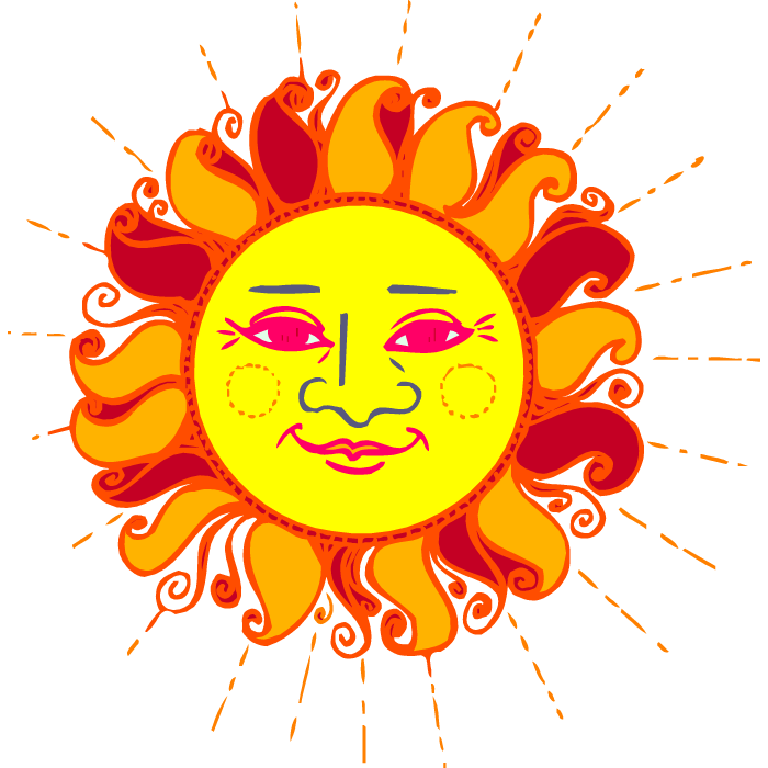 Enjoying the Sun Clip Art   Clipart Free Download.