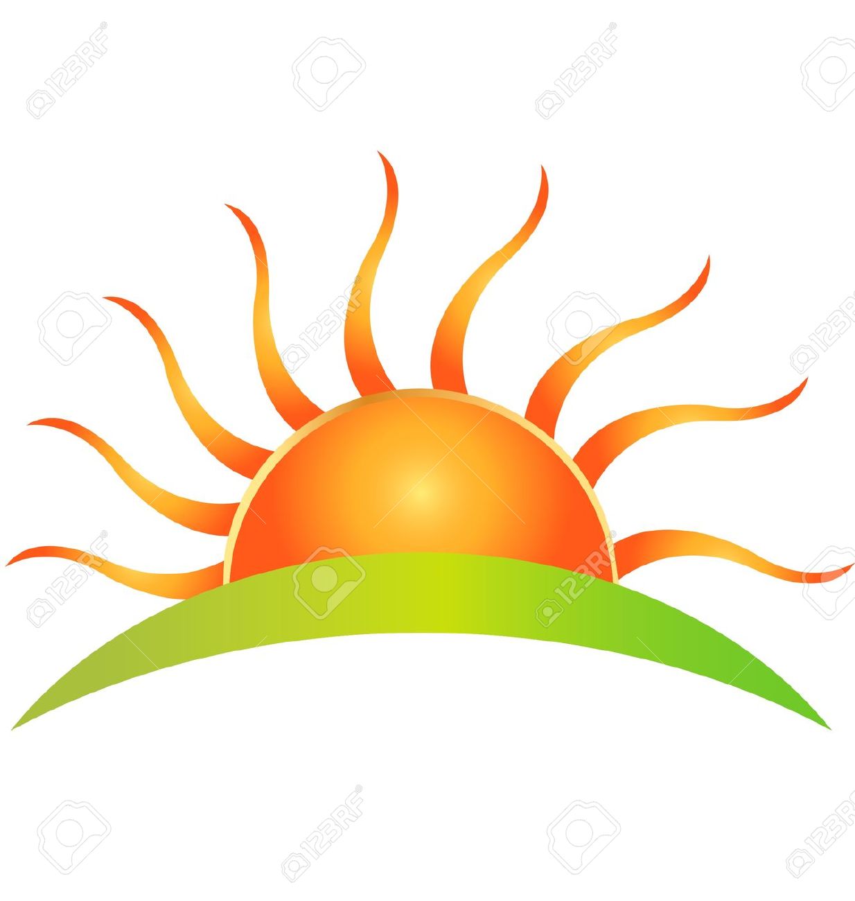 Sun clipart logo.