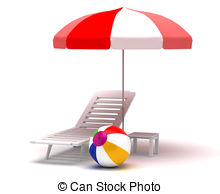 clipart beach chair and umbrella - Clipground