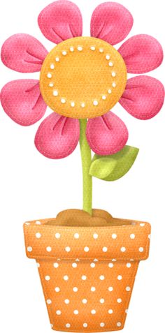 Flower In A Pot Clipart.