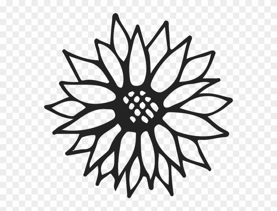 Free Free 160 Outline Simple Sunflower Clipart SVG PNG EPS DXF File