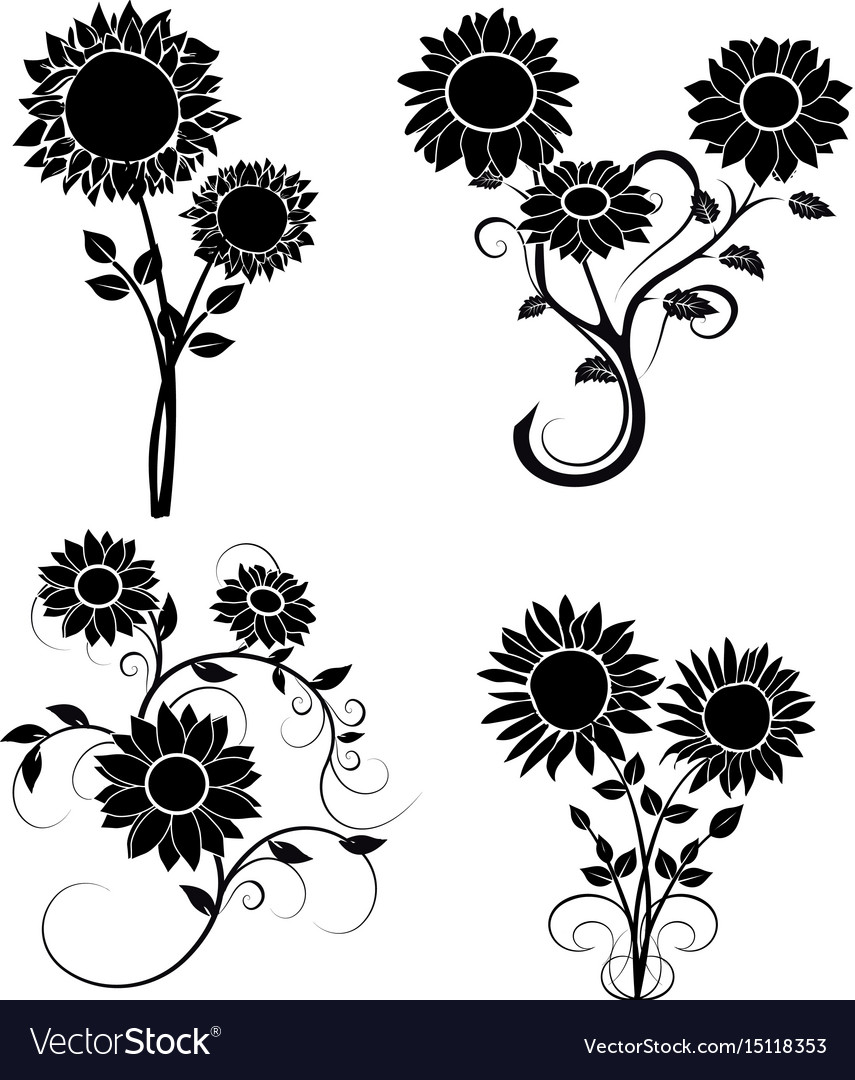 Free Free 151 Sunflower Svg Black And White Free SVG PNG EPS DXF File