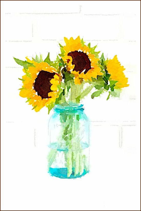 sunflowers in mason jar clipart 10 free Cliparts | Download images on
