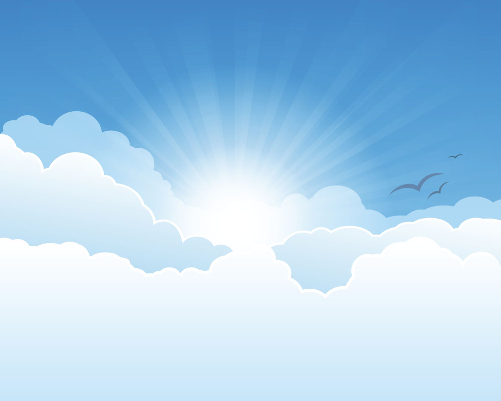 Sunny sky and white clouds vector backgrounds 02 free download.