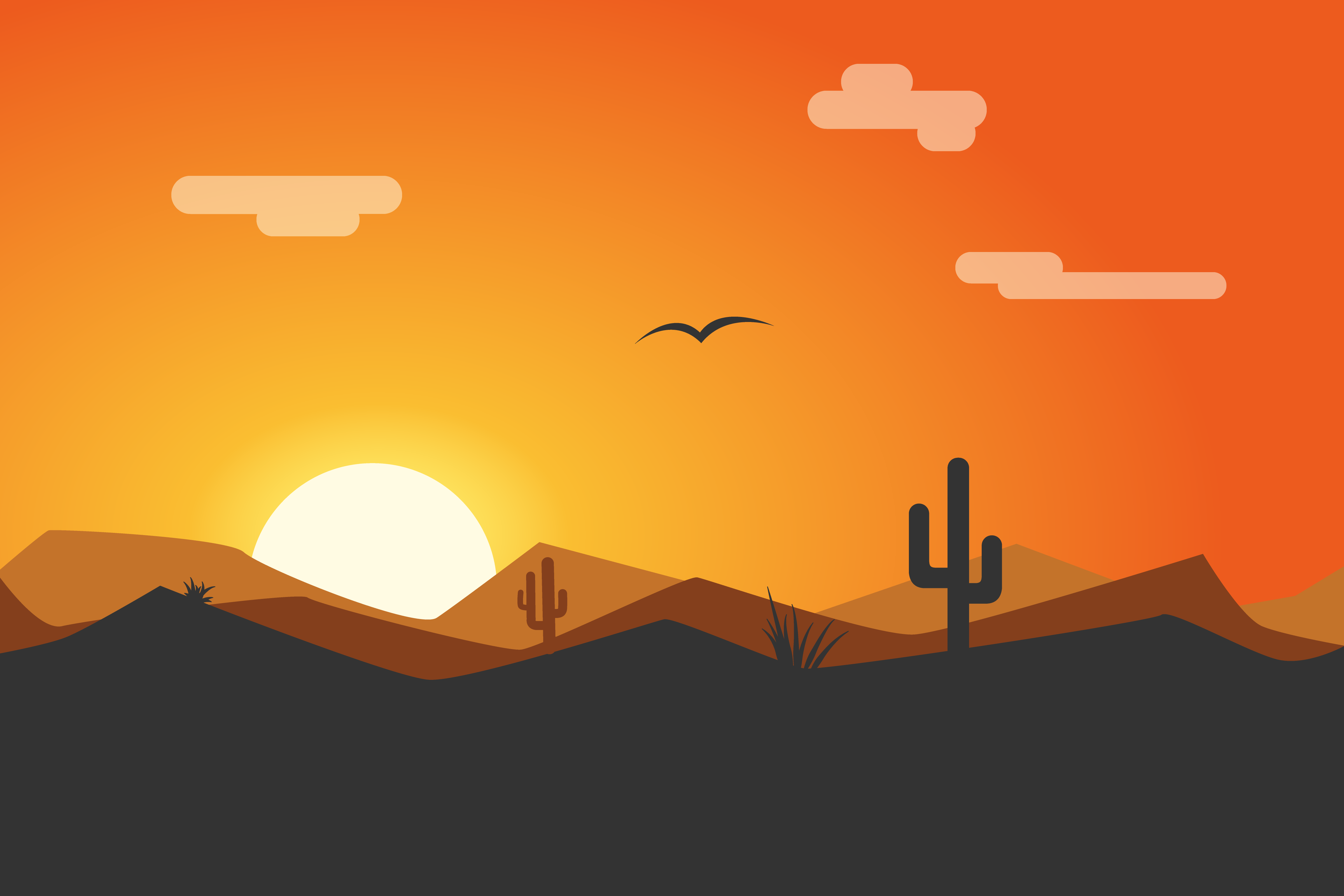 Sunset at desert clipart 20 free Cliparts | Download images on