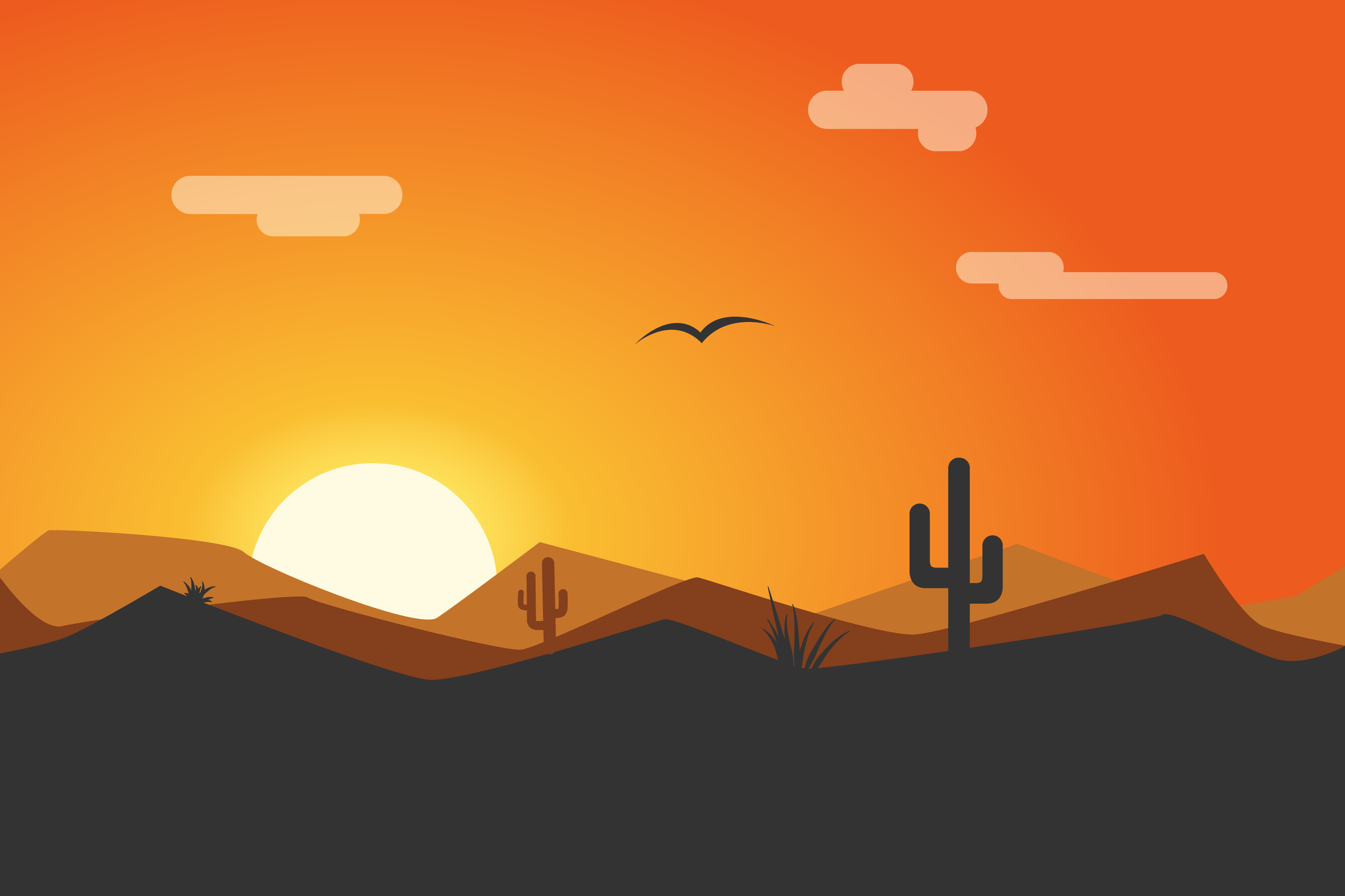 17 Sunset Cartoon Untuk Mempercantik Ruangan