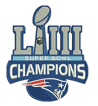 Elusive Dream Marketing Services 2019 Champions Patch Patriots Super Bowl  53 LIII Logo Style Football New England.