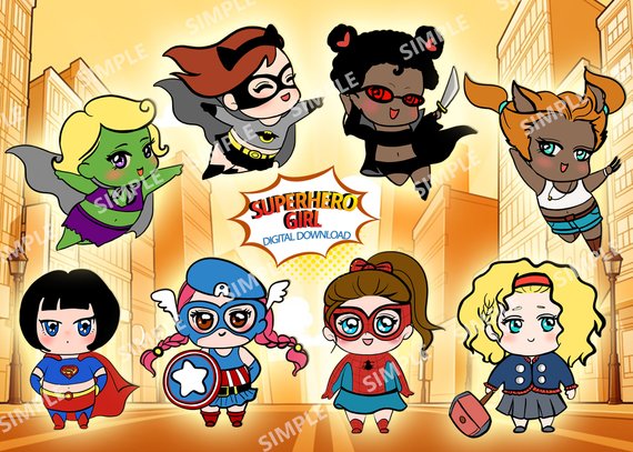 Superhero Girls Digital, Superhero Girls ClipArt, Superhero.
