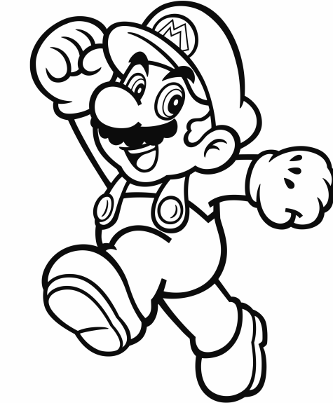 Official Mario coloring pages.