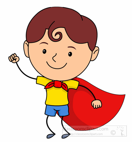 Cute Child Wearing Superhero Costume Clipart » Clipart Station.