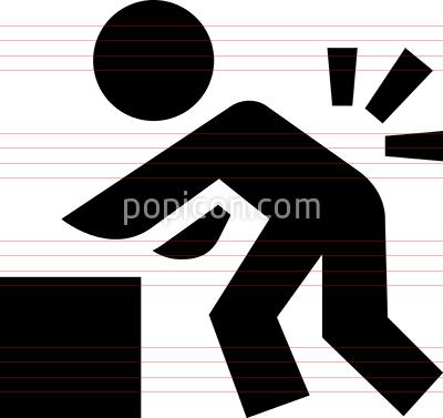 Person Lifting Heavy Object Vector Icon.