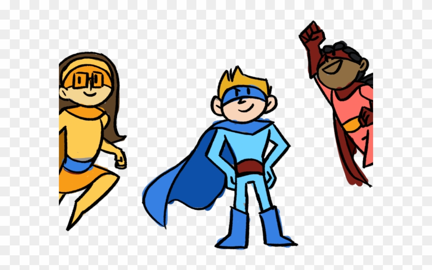 Comic Clipart Superhero Team.