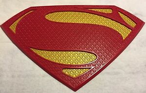 Details about Man of Steel Superman Chest Logo Emblem Symbol In Red And  Gold Version.