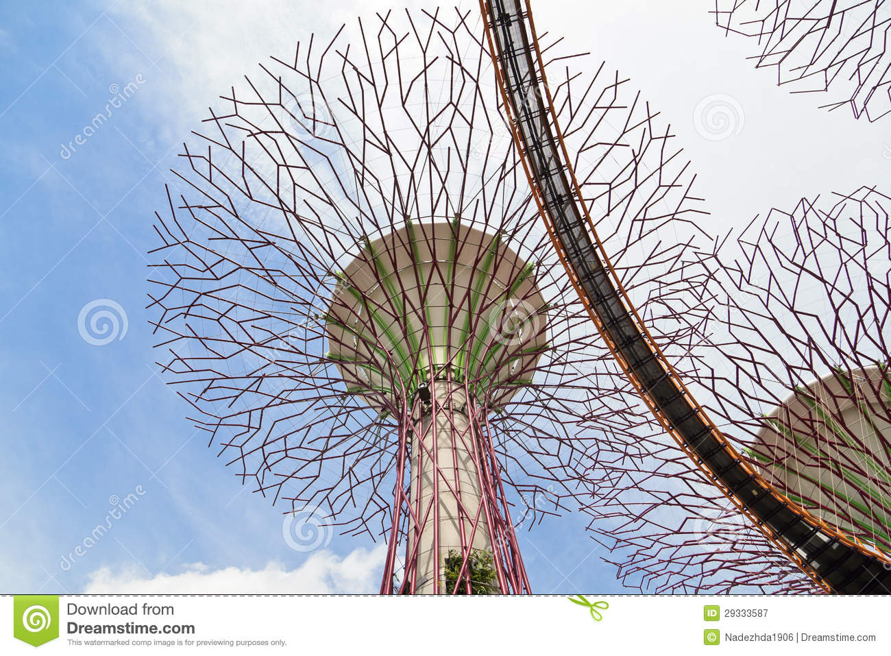 Super Trees In Gardens By The Bay Singapore Royalty Free Stock.