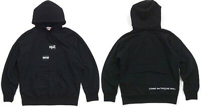 Supreme x Comme des Garcons CDG Split BOGO Box Logo Sweatshirt Black size  Large.