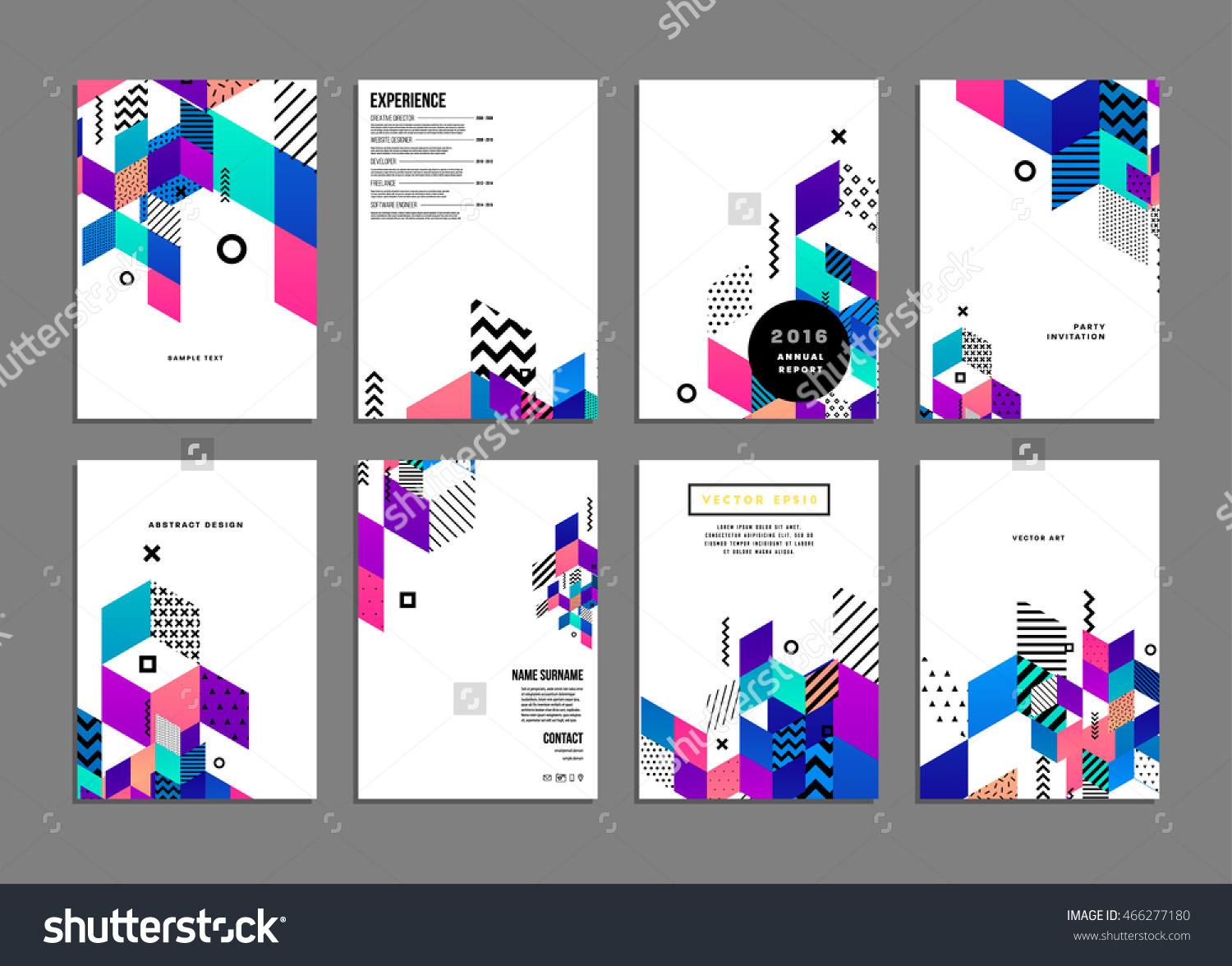Business Abstract Template Background. Geometric Triangular or.