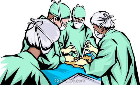 Surgeons Royalty Free Vector Clip Art illustration.