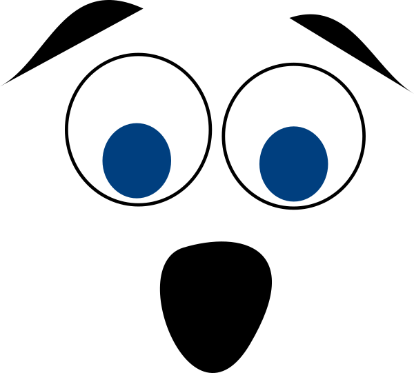 Blue Eyed Surprised Face Clip Art at Clker.com.