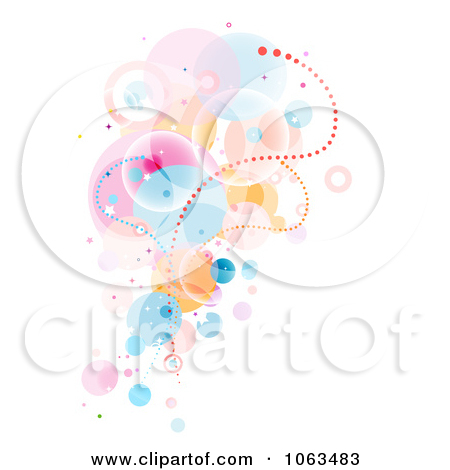 Clipart Surreal Background Of Bubbles On White.