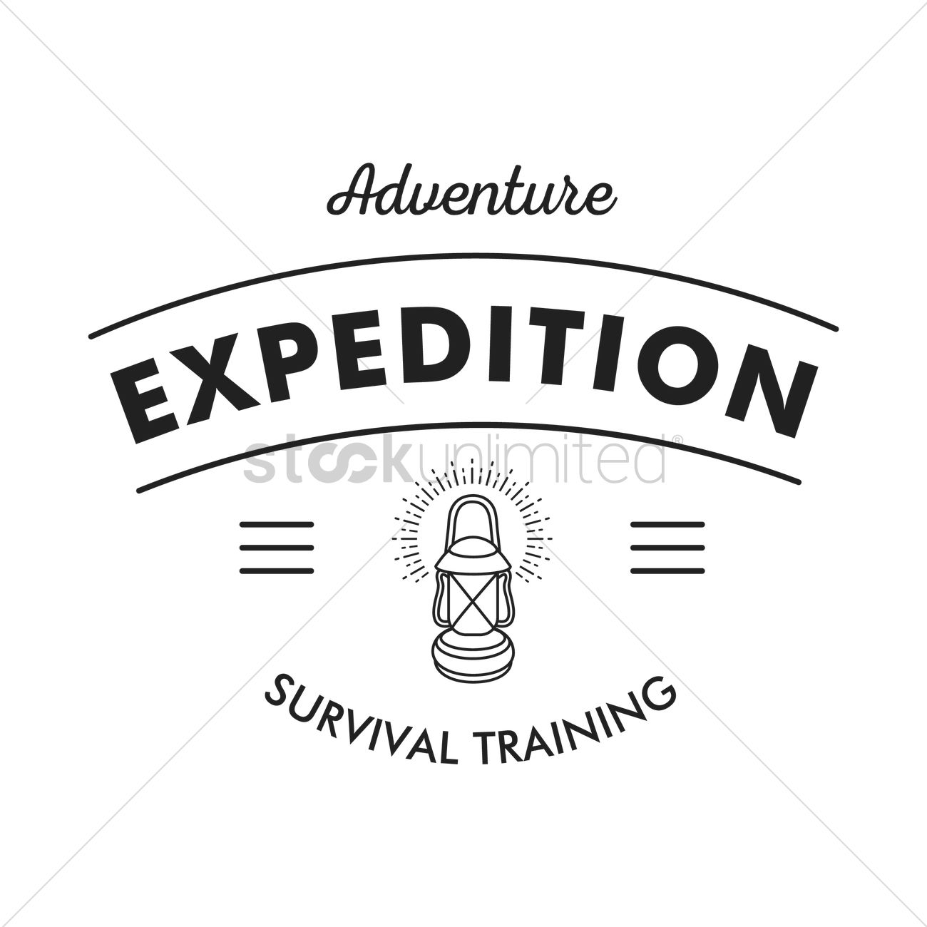 Survival training expedition Vector Image.