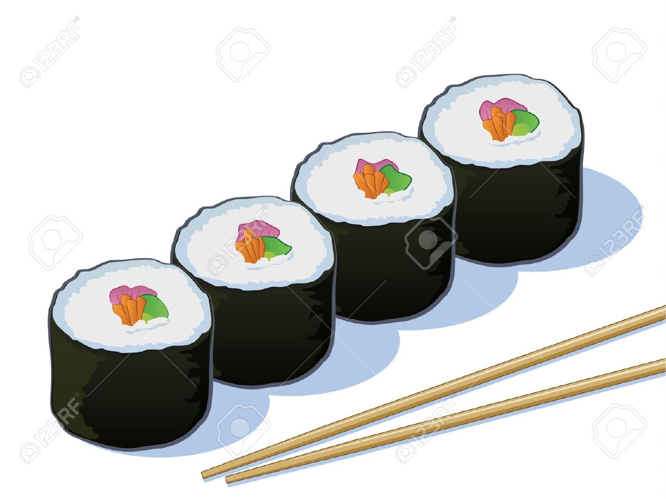 Sushi sticks clipart.