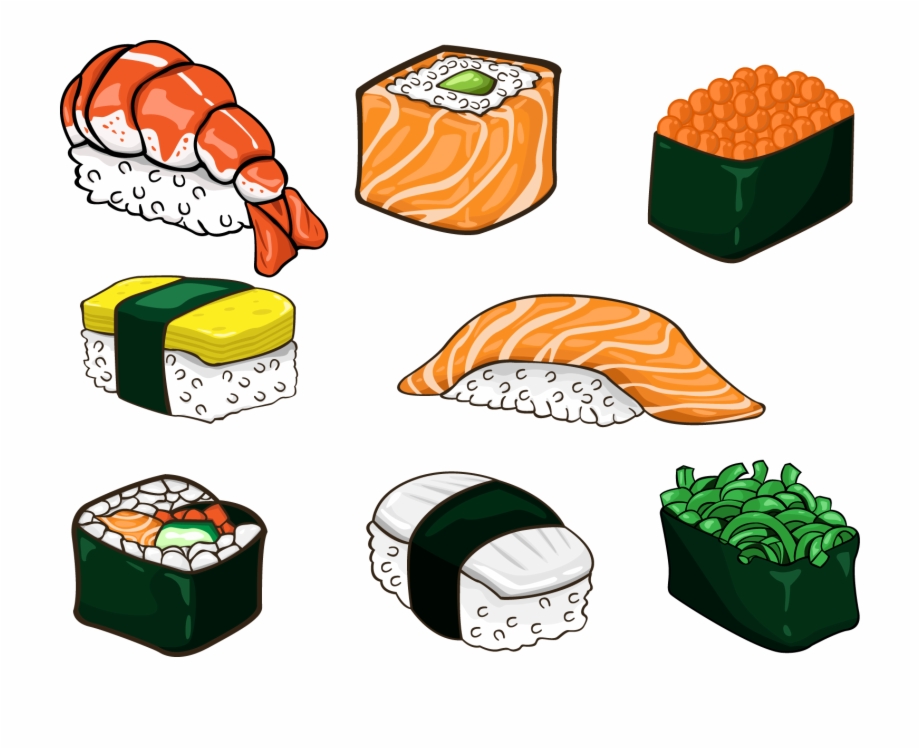 Salmon Clipart Sushi Japanese.