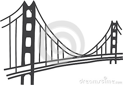 Suspension Bridge Stock Illustrations.