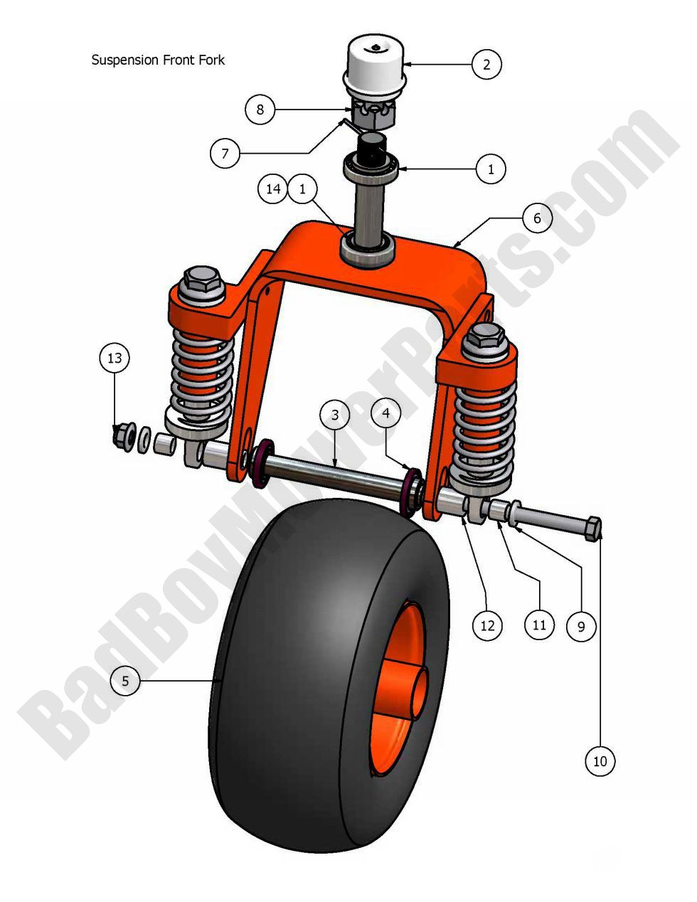 Bad Boy Parts Lookup 2007 AOS Suspension Front Fork.