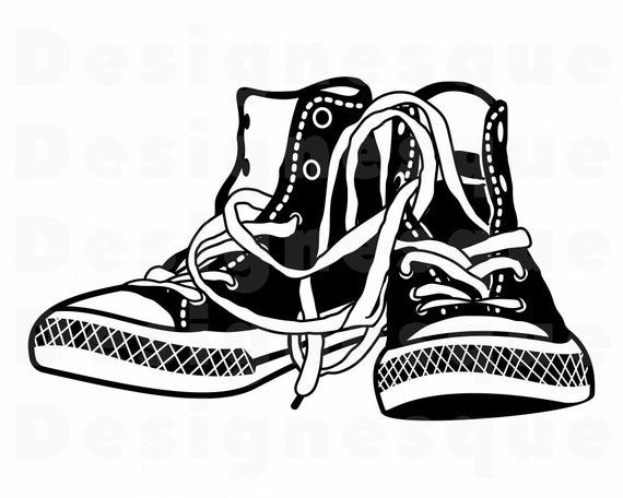 svg clipart womens sneakers silhouet 10 free Cliparts | Download images ...