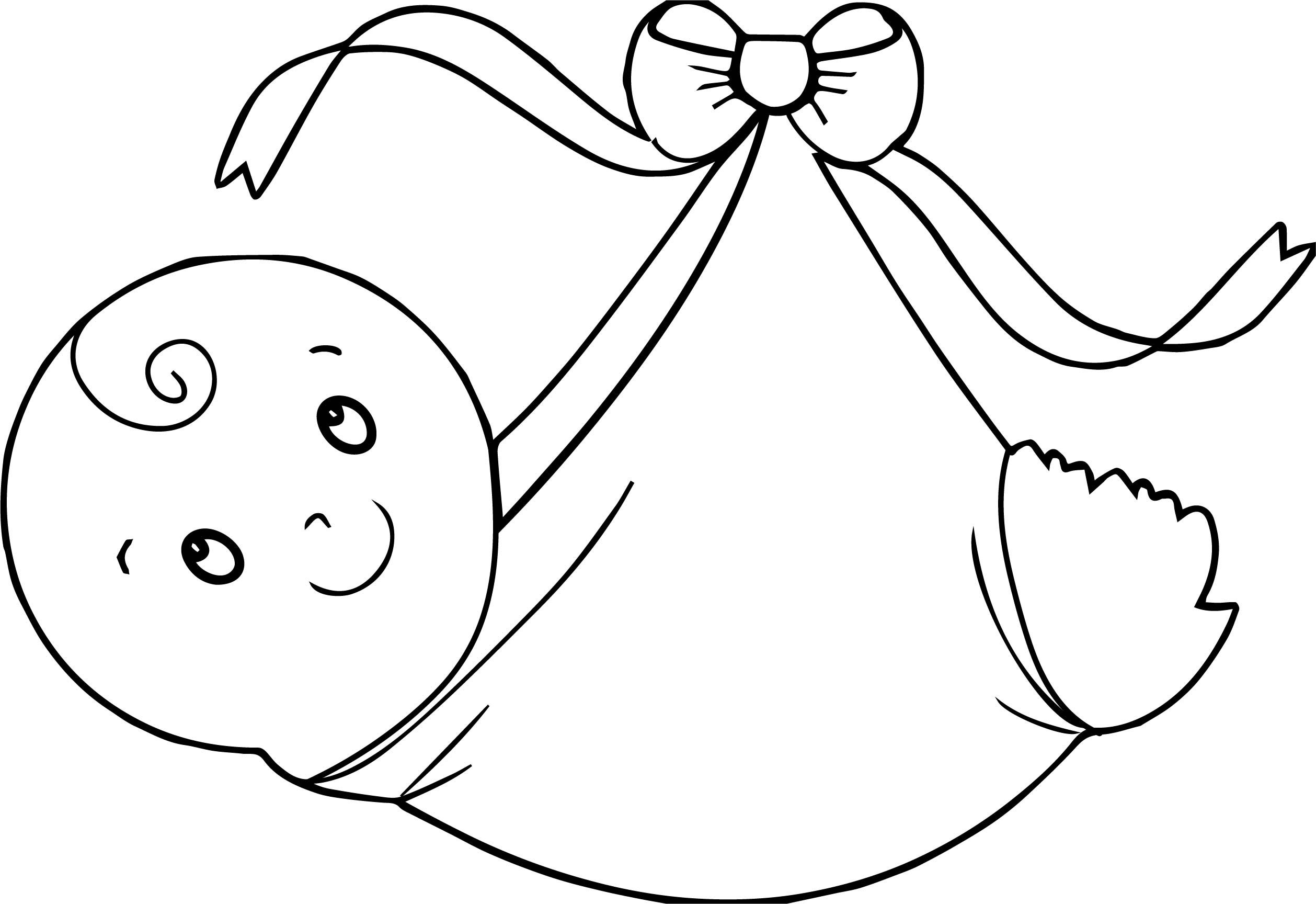 Swaddling Clothes Baby Boy Coloring Page.