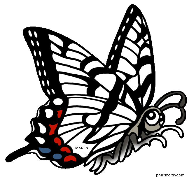 Swallowtail butterfly clipart.