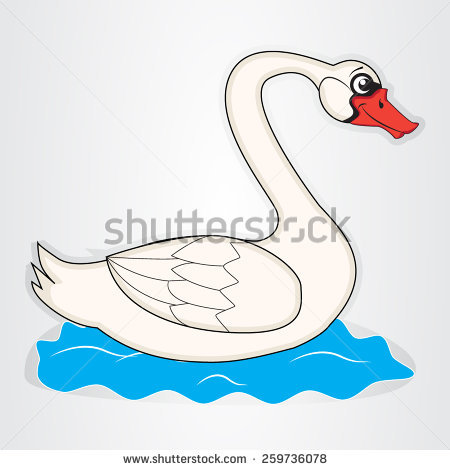 Swan Cartoon Stock Images, Royalty.