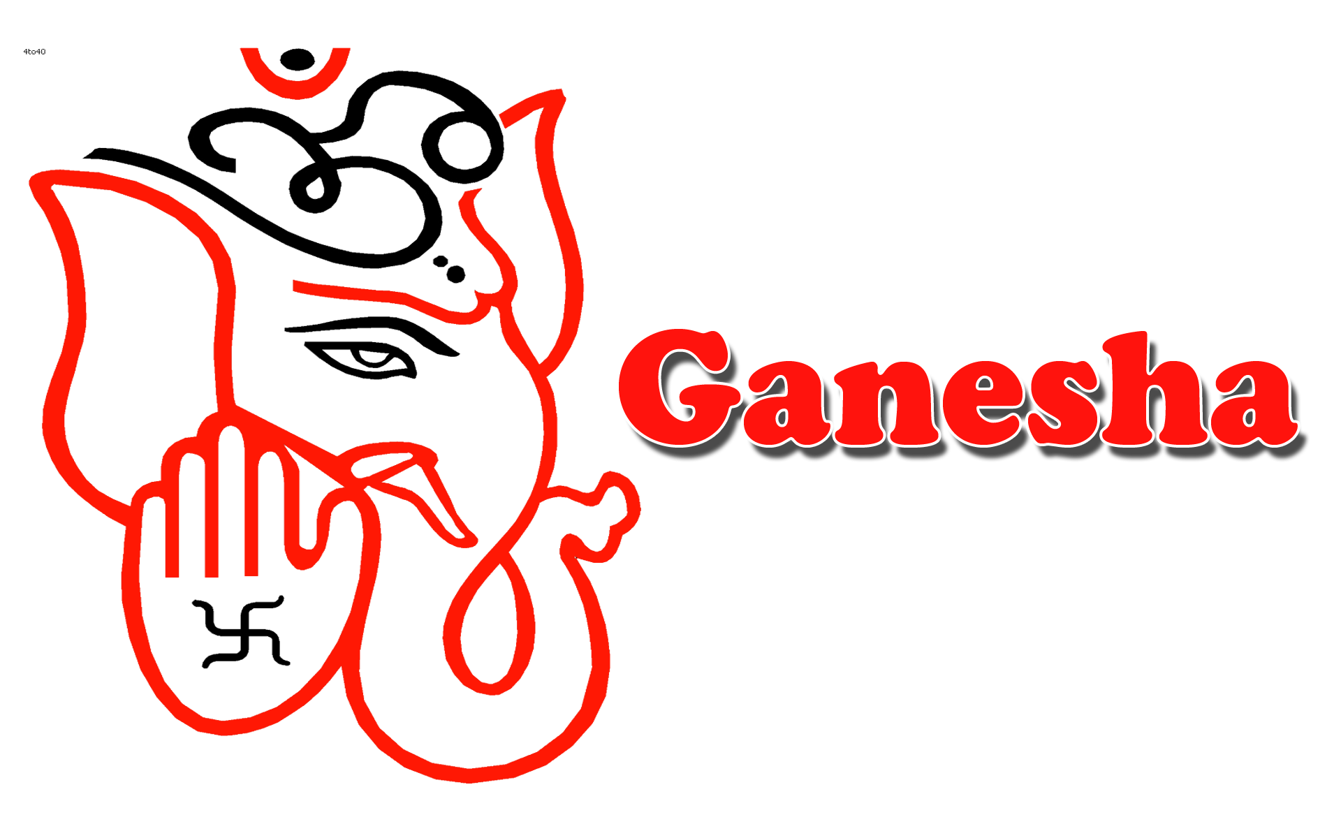 Ganesha Swastik PNG.