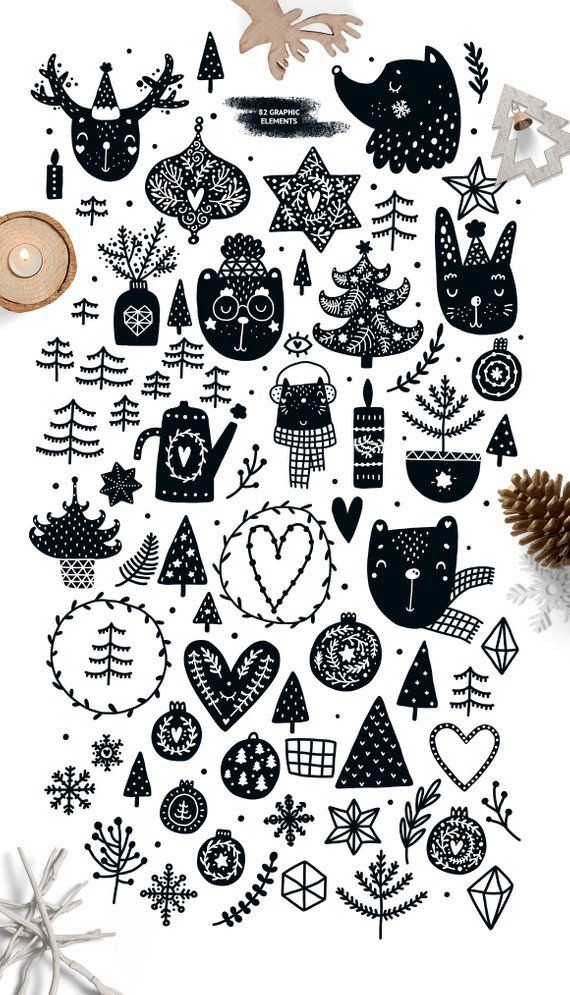 Christmas clipart Christmas svg Digital paper Christmas.