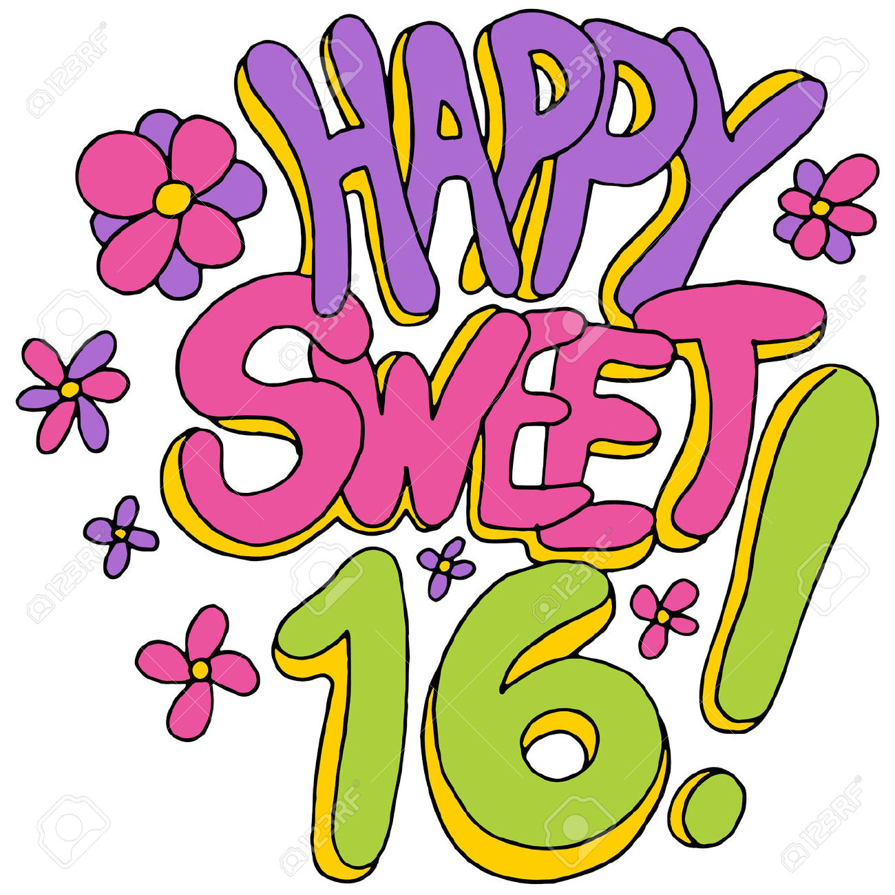 17+ Sweet 16 Clipart.