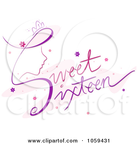 Sweet Sixteen Backgrounds Clipart.