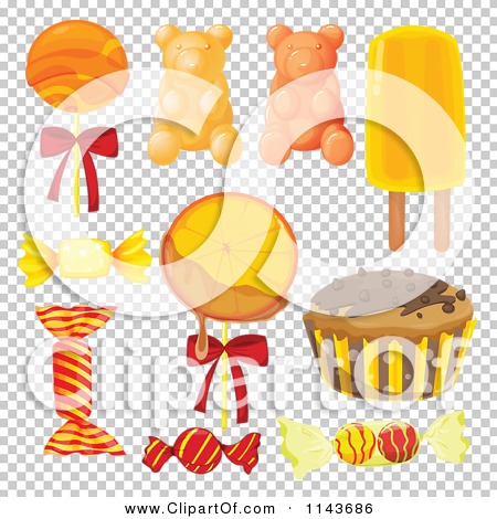 Cartoon Of An Assortment Of Sweets And Desserts 15.