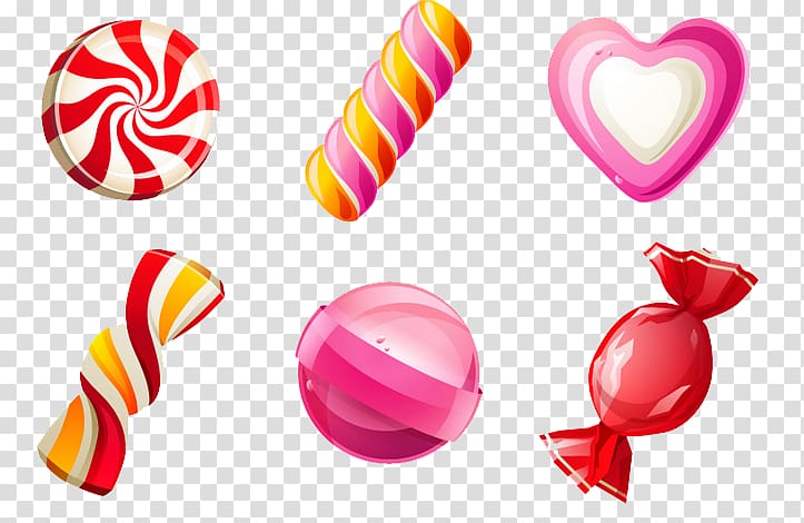 Lollipop Cotton candy Sweetness, Cartoon candy transparent.